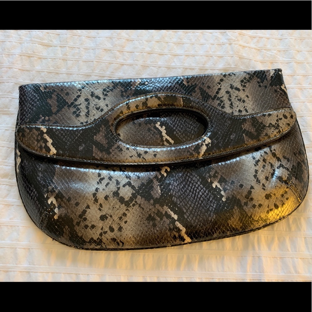 Snakeskin Handbag. Grey Python Style. - image 1